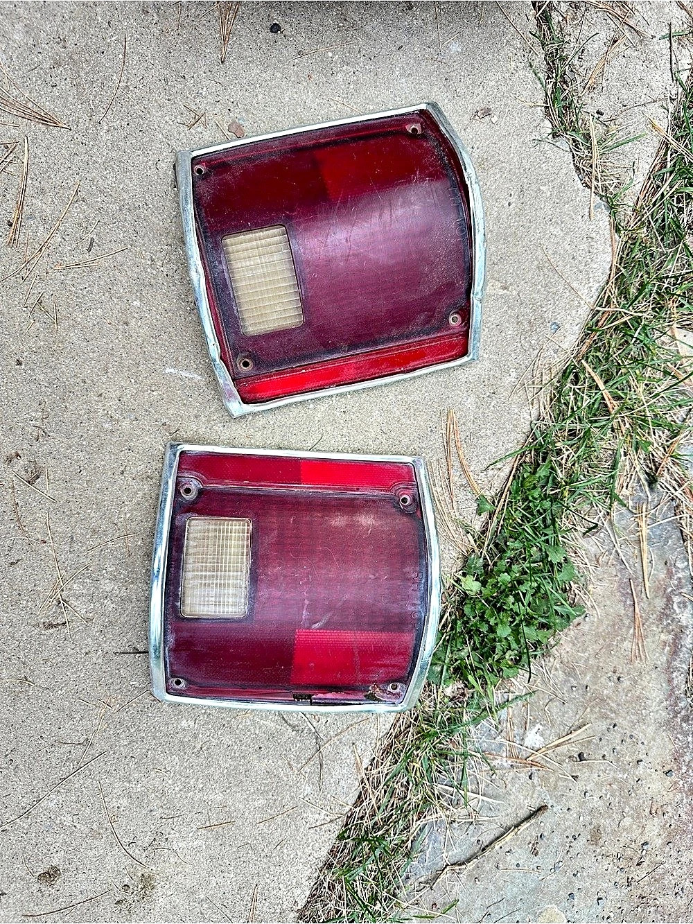 Vintage Red Chevy Square Body Tail Light Lenses